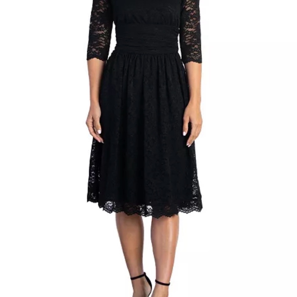 Kiyonna
Women's Luna Lace Cocktail Midi Dress NWT SIZE M